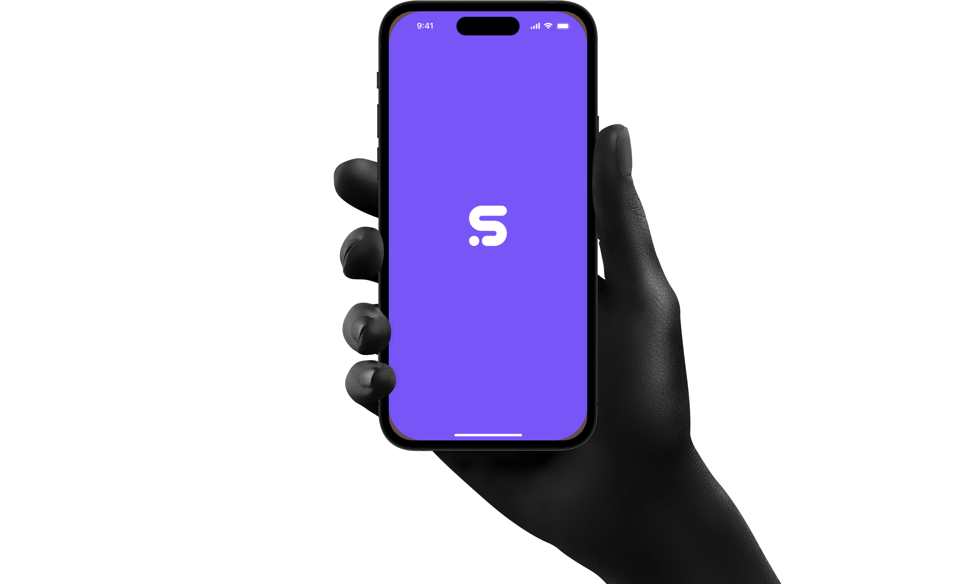 Mano sosteniendo un smartphone mostrando la interfaz de la aplicación Socialler